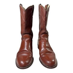 J. Chisholm Vintage Cognac Leather Western Cowgirl Boots | Womens 7